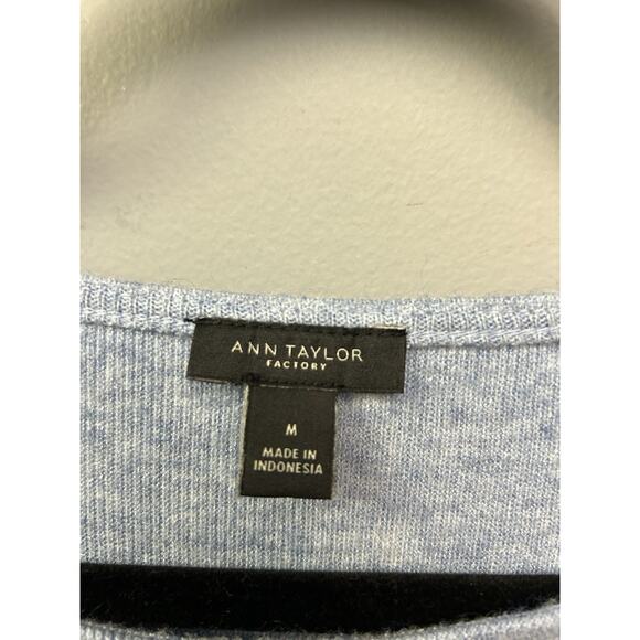 Ann Taylor Factory Blue Knit Dress Womens Size Medium Soft Stretch Lightweight - Picture 4 of 8